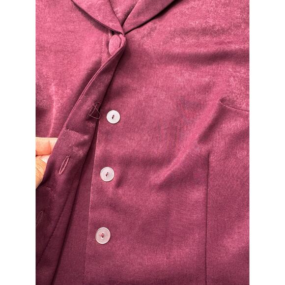 Vintage Leslie Fay Plum Jewel Tone 3 Piece Skirt Set Size 12 Petite Secretary - Picture 6 of 13